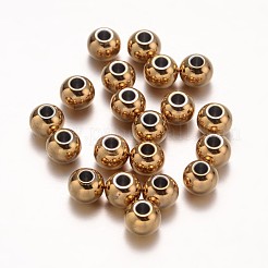 Ion Plating(IP) 304 Stainless Steel Beads&nbsp;STAS-D052-6mm-G