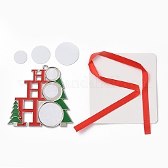 Christmas Themed Sublimation Blank Alloy Pendant Decorations&nbsp;LS-DIY-L070-01B