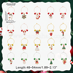 Christmas Alloy Enamel Wine Glass Charms&nbsp;AJEW-GA00017