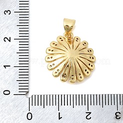 Brass Micro Pave Clear Cubic Zirconia Pendants&nbsp;KK-Z150-16G