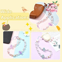 2Pcs 2 Styles Glass & Acrylic Mobile Straps&nbsp;HJEW-SZ00106