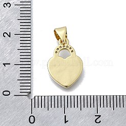 Brass Micro Pave Cubic Zirconia Pendants&nbsp;KK-V010-05G-01