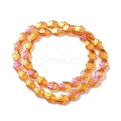 Transparent Electroplate Glass Beads Strands&nbsp;EGLA-F159-HR01