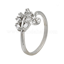 Brass Finger Cup Peg Ring Settings&nbsp;KK-L184-48P