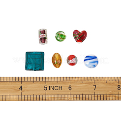 Handmade Silver Foil Lampwork Glass Beads&nbsp;FOIL-CD0001-01