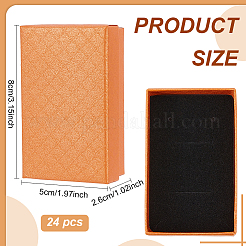 Cardboard Diamond Print Jewelry Storage Box&nbsp;CON-WH0084-79