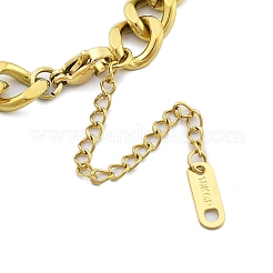 Ion Plating(IP) 304 Stainless Steel Letter B Pendant Cuban Link Chain Necklaces for Women&nbsp;NJEW-U016-01G