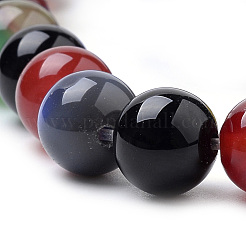 Natural Colorful Agate Beads Strands&nbsp;G-S259-28-8mm