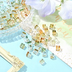 100Pcs Baking Paint Transparent Glass Beads&nbsp;DGLA-YW0001-35A