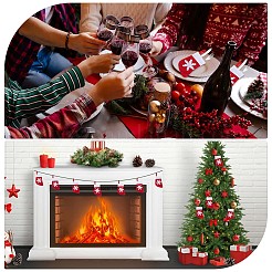 Christmas Socks Non Woven Fabric Cutlery Set Bags&nbsp;LS-AJEW-WH0329-96