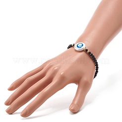 Evil Eye Stretch Bracelet for Girl Women&nbsp;BJEW-JB06959-01