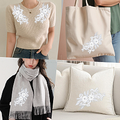4Pcs Polyester Computerized Embroidered Appliques&nbsp;DIY-CY0003-44
