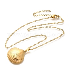 Summer Beach 304 Stainless Steel Pendant Rope Chain Necklaces for Women&nbsp;STAS-Z108-01G-04
