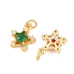 Brass Micro Pave Cubic Zirconia Charms&nbsp;KK-Q085-13G