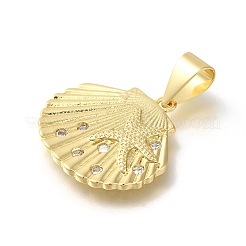 Rack Plating Brass with Cubic Zirconia Pendants&nbsp;KK-Z086-50G