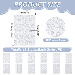 2 Bags 2 Styles Geometric Plastic Reusable Painting Stencils&nbsp;FIND-HY0005-07A