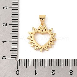 Brass Micro Pave Cubic Zirconia Pendants&nbsp;KK-R100-05G