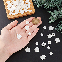 120Pcs 6 Styles Natural White Shell Beads&nbsp;SHEL-GA0001-26