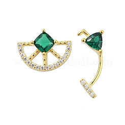 925 Sterling Silver Cubic Zirconia Stud Earrings&nbsp;EJEW-V019-01G