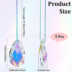 Glass Sun Catcher Pendant&nbsp;HJEW-WH20004-13
