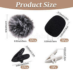3Pcs Polyester Microphone Pompom Ball Cover&nbsp;AJEW-CN0004-89