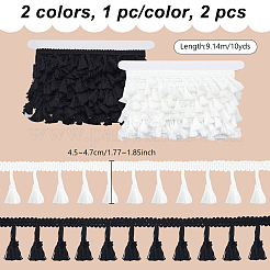2 Colors Cotton Fringe Lace Trim Ribbon&nbsp;OCOR-GA0002-45