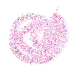 Baking Paint Electroplate Transparent Glass Beads Strands&nbsp;EGLA-N017-06-B02