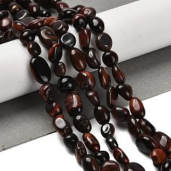 Natural Red Tiger Eye Beads Strands&nbsp;G-P497-01E-24