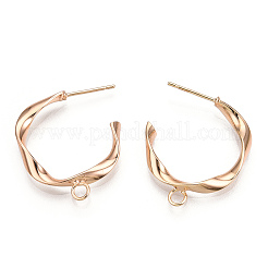 Brass Stud Earring Findings&nbsp;KK-N186-46G
