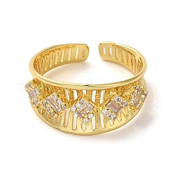 Brass Micro Pave Cubic Zirconia Adjustable Rings&nbsp;RJEW-K259-01B-G