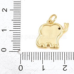 Brass Micro Pave Clear Cubic Zirconia Pendants&nbsp;KK-H273-20G