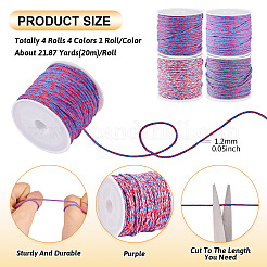 4 Rolls 4 Colors Cotton Braid Thread&nbsp;OCOR-TA0002-68B