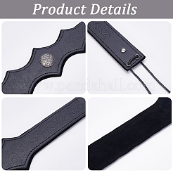 PU Leather & Alloy Headbands Hair Accessories for Women Girls&nbsp;OHAR-WH20009-02B-03