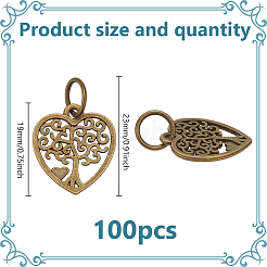 100Pcs Tibetan Style Alloy Pendants&nbsp;PALLOY-GO00037