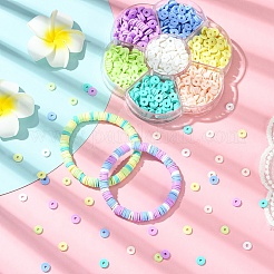 68G 7 Colors Handmade Polymer Clay Beads&nbsp;CLAY-YW0002-21