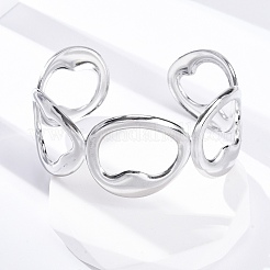 304 Stainless Steel Cuff Bangles for Women&nbsp;BJEW-D306-07P