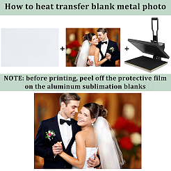 10Pcs 2 Colors Aluminum Heat Transfer Printing Blank Bndicator Plate&nbsp;DIY-CP0013-30
