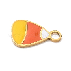 304 Stainless Steel Enamel Halloween Theme Charms&nbsp;STAS-Z164-03G-03
