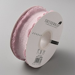 9M Ruffled Polyester Ribbon&nbsp;OCOR-WH0086-14A