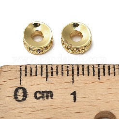 Brass Micro Pave Cubic Zirconia Beads&nbsp;KK-B142-20G