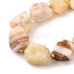 Raw Rough Natural Yellow Jade Beads Strands&nbsp;G-Z087-B22