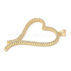 Brass Micro Pave Cubic Zirconia Pendants&nbsp;KK-K298-14G-04