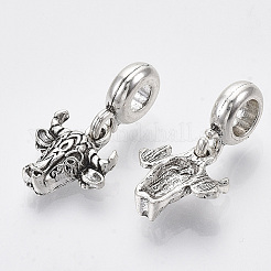 Alloy European Dangle Charms&nbsp;X-MPDL-T004-20AS