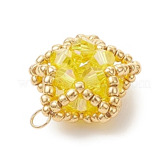 Glass Seed Beaded Star Pendants&nbsp;PALLOY-MZ01083-03