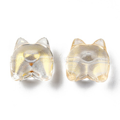 Transparent Spray Painted Glass Beads&nbsp;GLAA-N035-034-D01