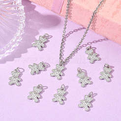 SHEGRACE Brass Clear Cubic Zirconia Charms&nbsp;XGRQ3K785-518P