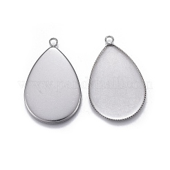Tarnish Resistant 304 Stainless Steel Pendant Cabochon Settings&nbsp;X-STAS-P236-42P
