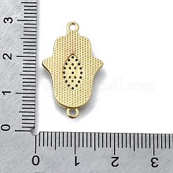 Hamsa Hand Connector Charms&nbsp;KK-V010-02G-01