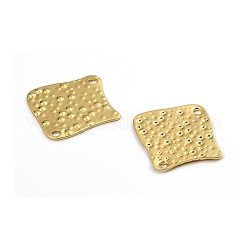 Hammered Brass Connector Charms&nbsp;KK-CBAF17A-16G