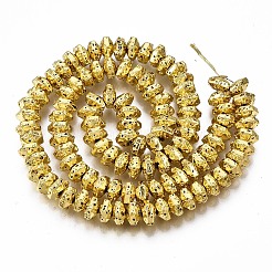 Electroplated Natural Lava Rock Beads Strands&nbsp;G-T114-66G